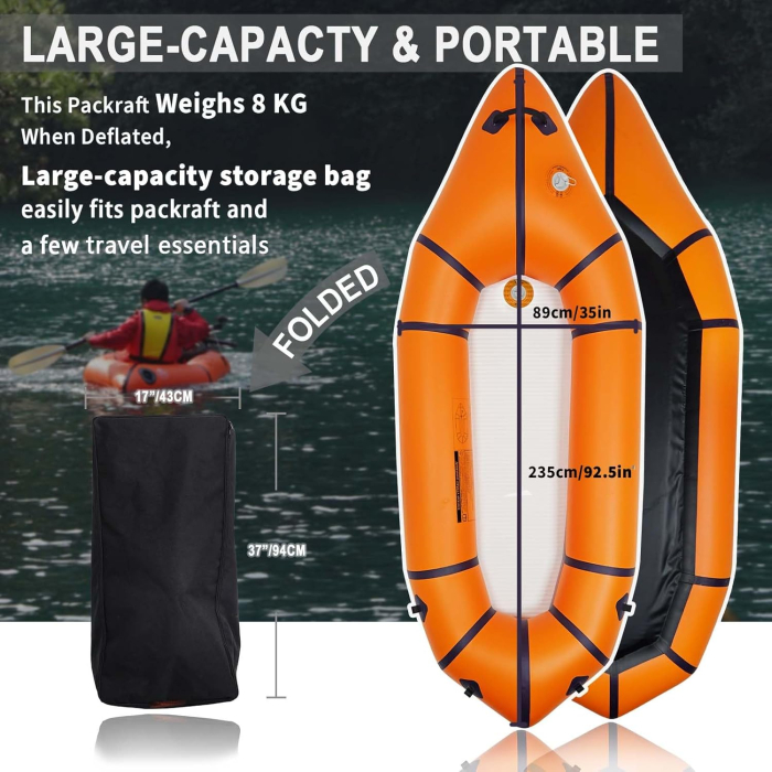 Maelstrom 235 PVC Packraft [Orange}